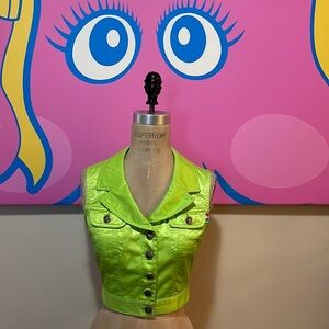 Moschino Lime Green Vest The Nanny